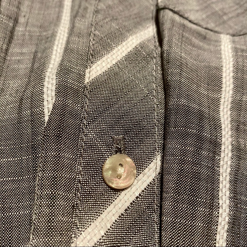 Striped Grey Universal Thread Button Down - Picture 2 of 7